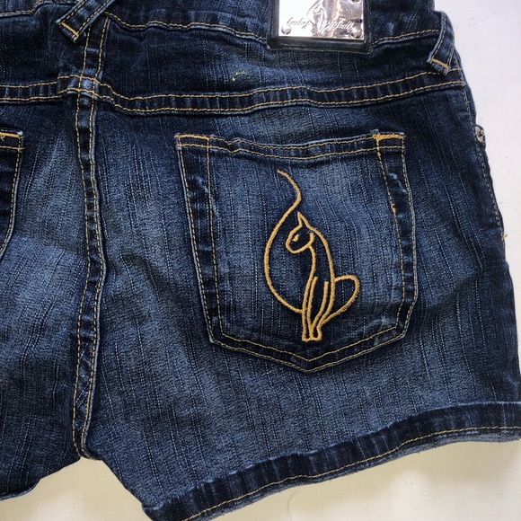 Baby phat ladies summer denim jean shorts size 11 - Picture 3 of 5